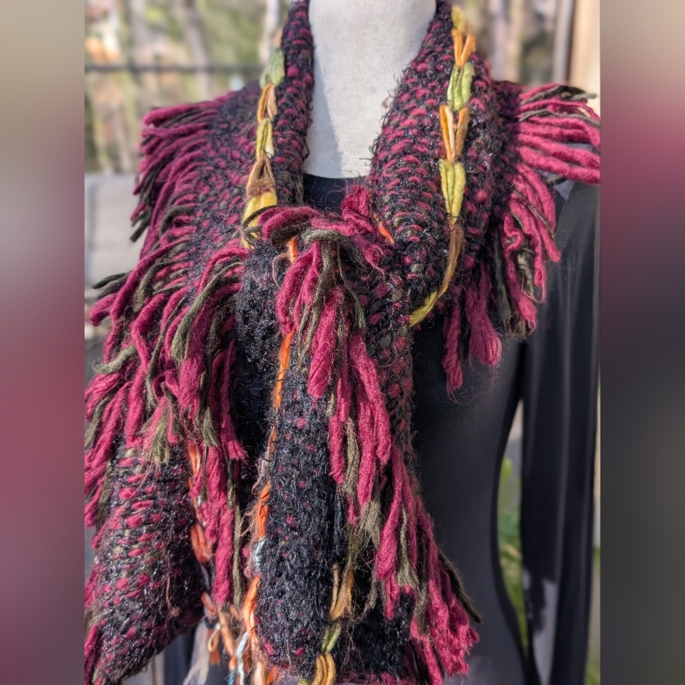 Thick Fringe Winter Scarf